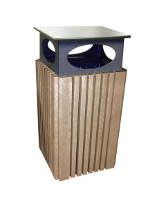Green Scapes Trash Receptacle with Rain Guard